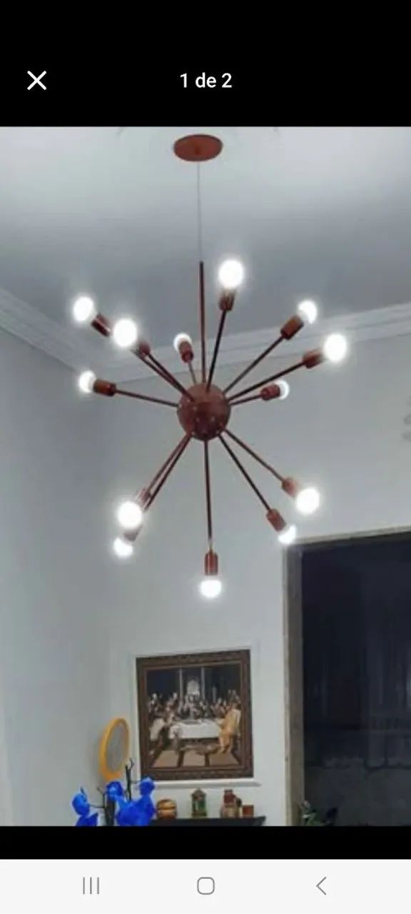 Vendo lustre cor bronze