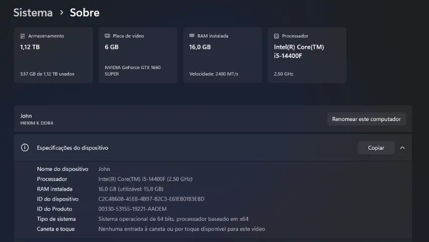 PC GAMER Completo - I5 14400f - Foto 2