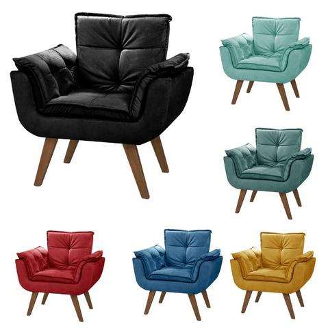 Poltrona Vermelha Decoração para Sala Variadas Cores