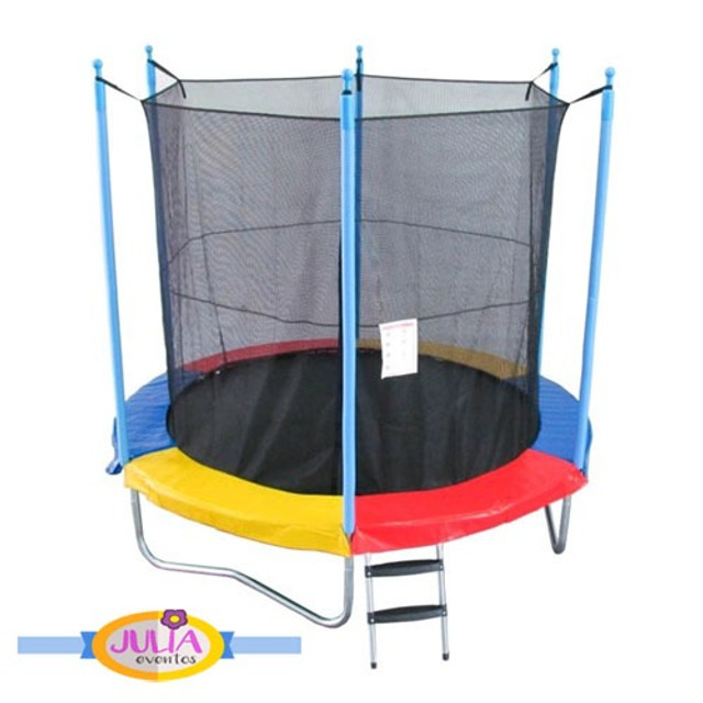 Cama Elástica 2,44cm Slim Rede de Proteção Preta - Foto 2