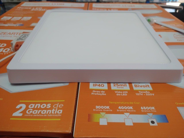 Painel de led sobrepor 30x30 24w 6500k KIT com 4 peças  - Foto 3