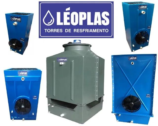 Torres de resfriamento, equipamentos de diversos tamanhos e capacidades 