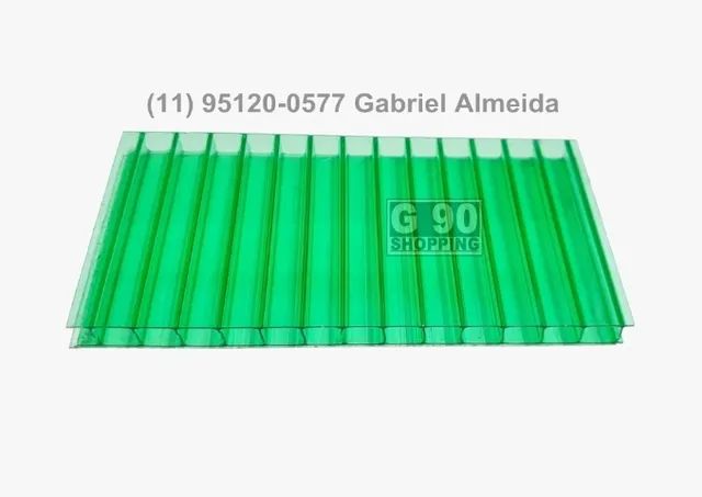 Placa de Policarbonato Alveolar 2,10 mts x 6,00 mts 4mm em promoção! - Foto 4