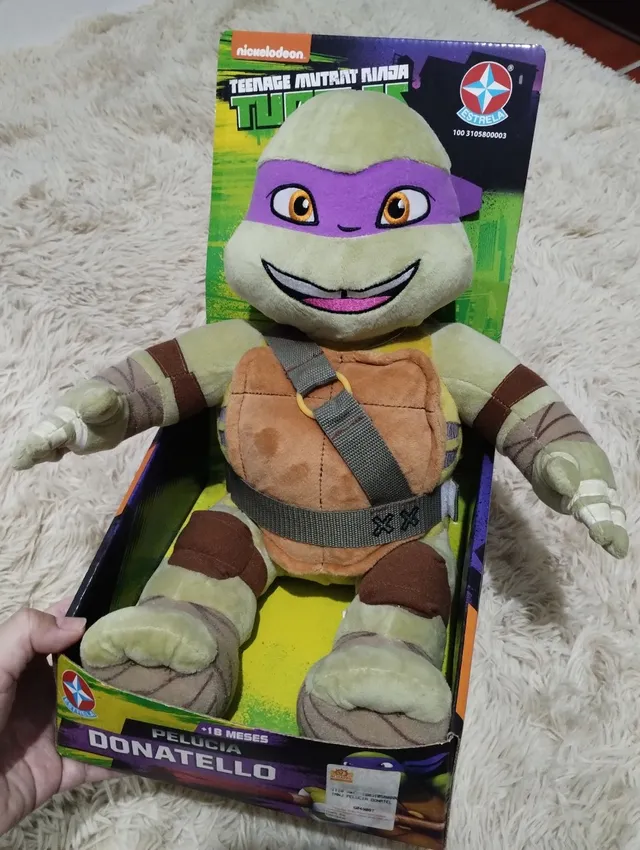 Boneco Pelúcia Grande Tartarugas Ninja Donatello 45cm