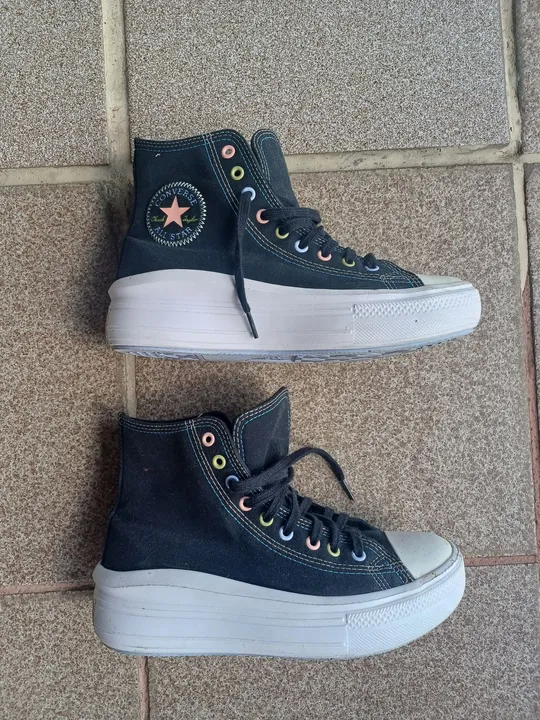 Converse All Star Platform Preto- Arco-íris Original