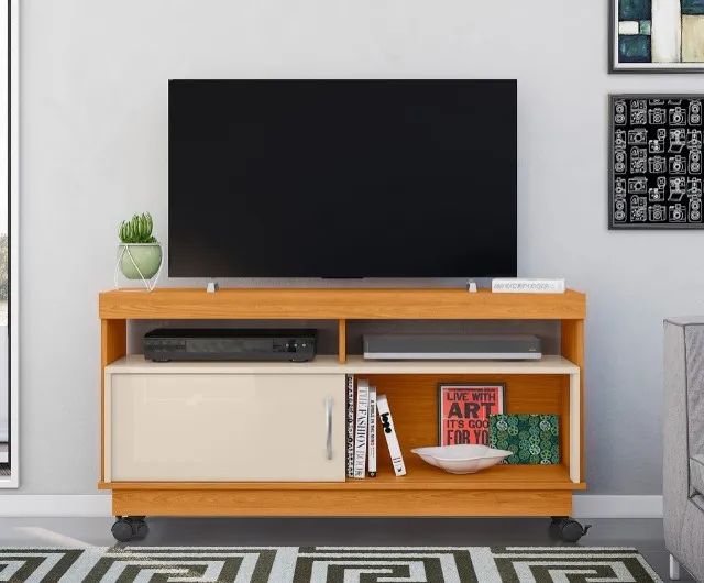 Rack Arthur, Côr Cinamomo/Off White, da Madetec, PRONTA ENTREGA