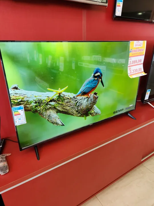 Smart TV 50" 4k UHD LED SEMP RK8600 - Nova!