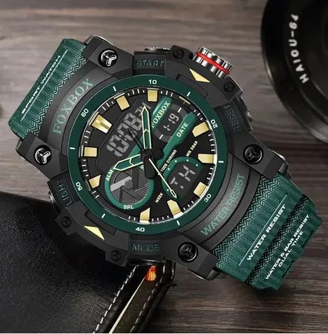 Lige-Relógio Impermeável Masculino Dual Display - Foto 2