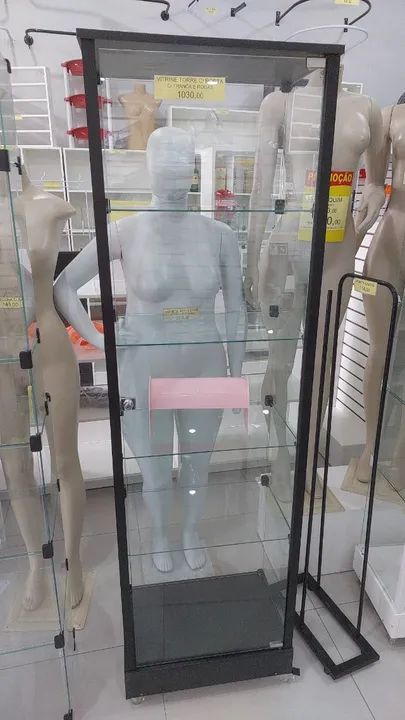 Vitrine c/ Porta e Rodas 