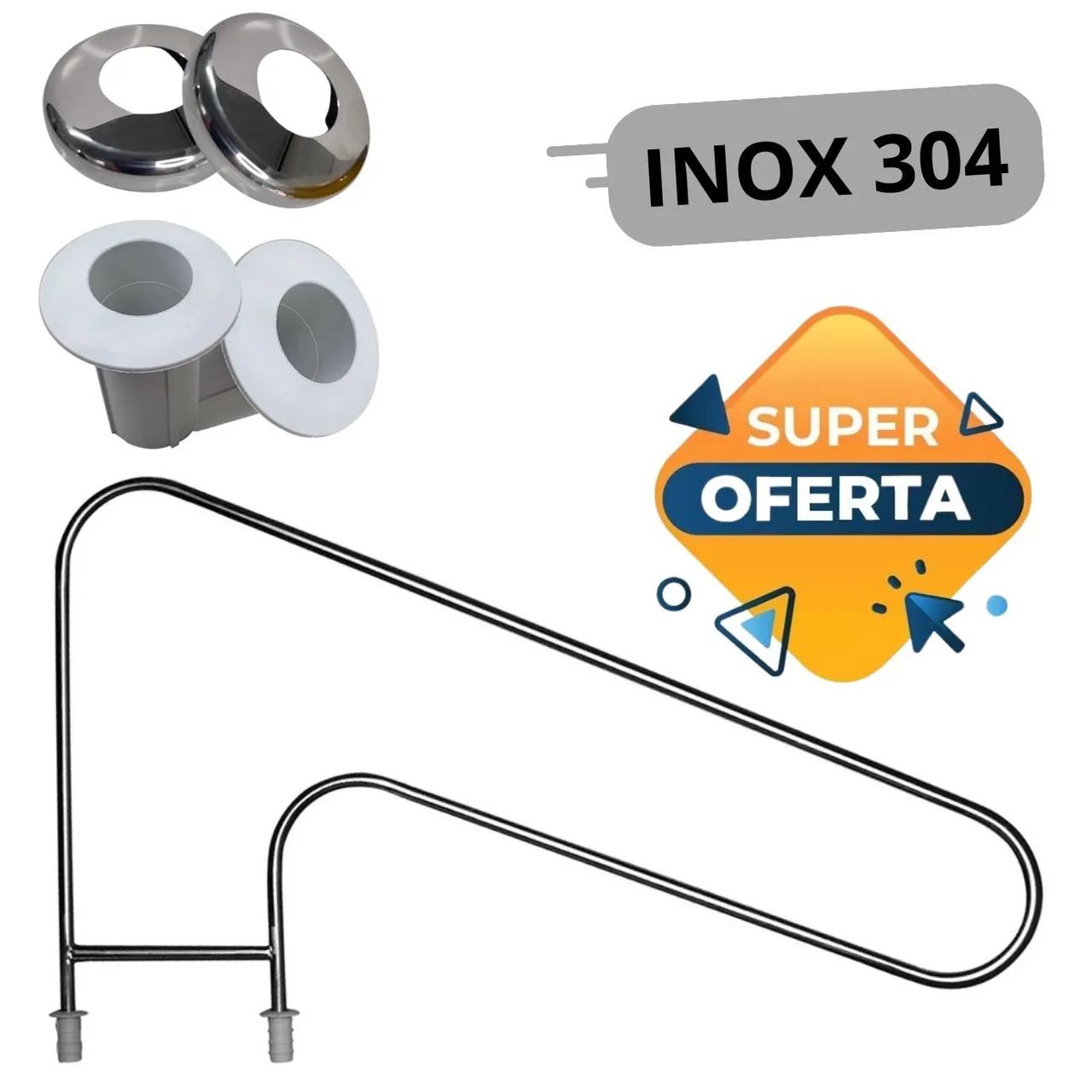 Corrimão para piscina Ilha AISI 304 - Promoção imperdível! - Foto 6