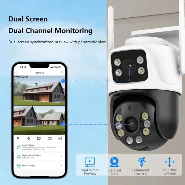 Câmera de Segurança Residencial Empresa Externa Wi-fi, Aplicativo, 360  - Foto 6