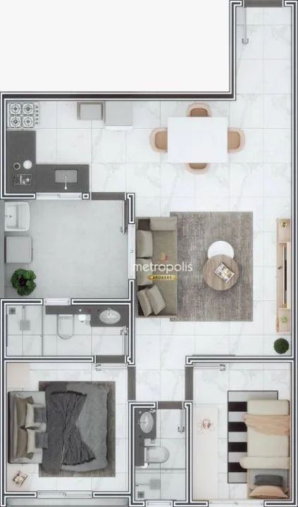 Apartamento Garden à venda, 61 m² por R$ 450.000,00 - Santa Maria - Santo André/SP - Foto 5