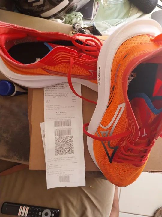 Tênis Mizuno Wave  - Vermelho e Laranja - Número 41 faco.rolo tbm. - Foto 6