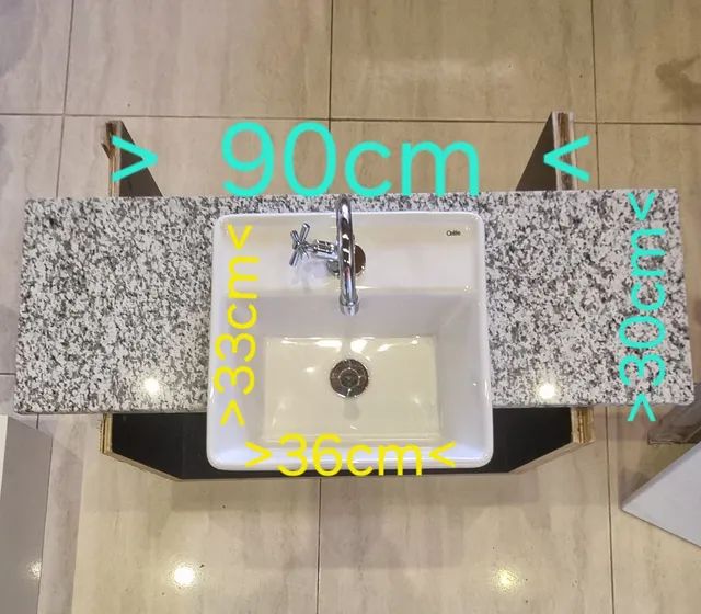 Pia banheiro completa branco dalas - Foto 6