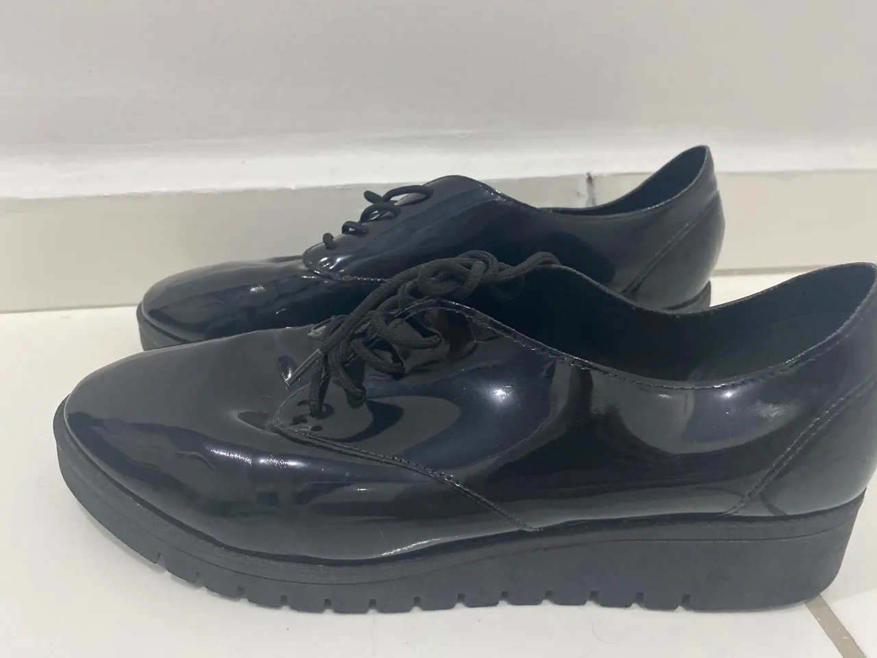 Sapato Oxford Preto Verniz