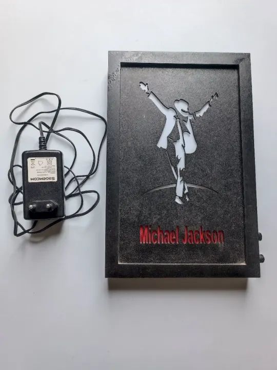 Luminoso Michael Jackson Led Neon Quadro Placa (Usado) - Foto 2