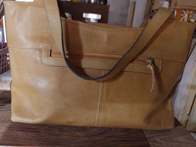 Vendo bolsa Couro Café  - Foto 4