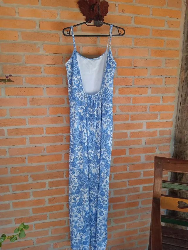 vestido Toli floral azul e branco - Foto 3
