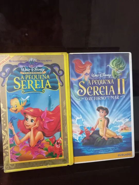 2 fitas vhs Disney A Pequena Sereia 