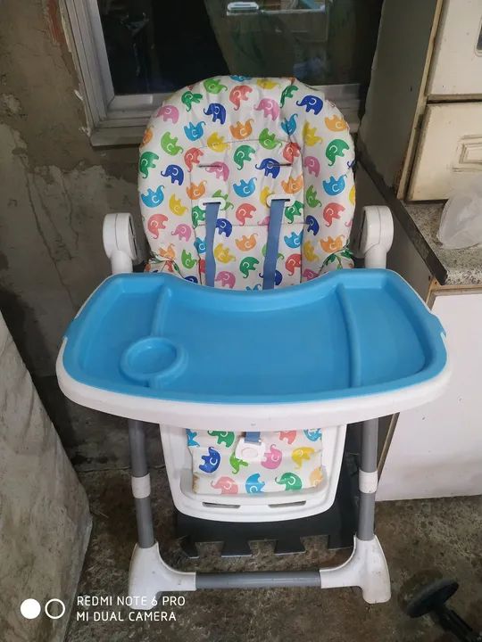 Cadeira Cadeirao Alimentação Bebe Cherry Baby Style Azul - Foto 3