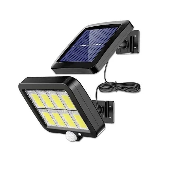 Refletor LED Solar 15W com Sensor de Presença e Controle