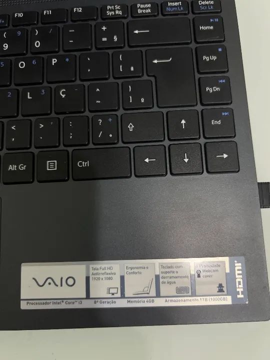 NOTEBOOK VAIO - EXCELENTE ESTADO - MEMÓRIA 1TB - MOUSE SEM FIO DE BRINDE - Foto 4