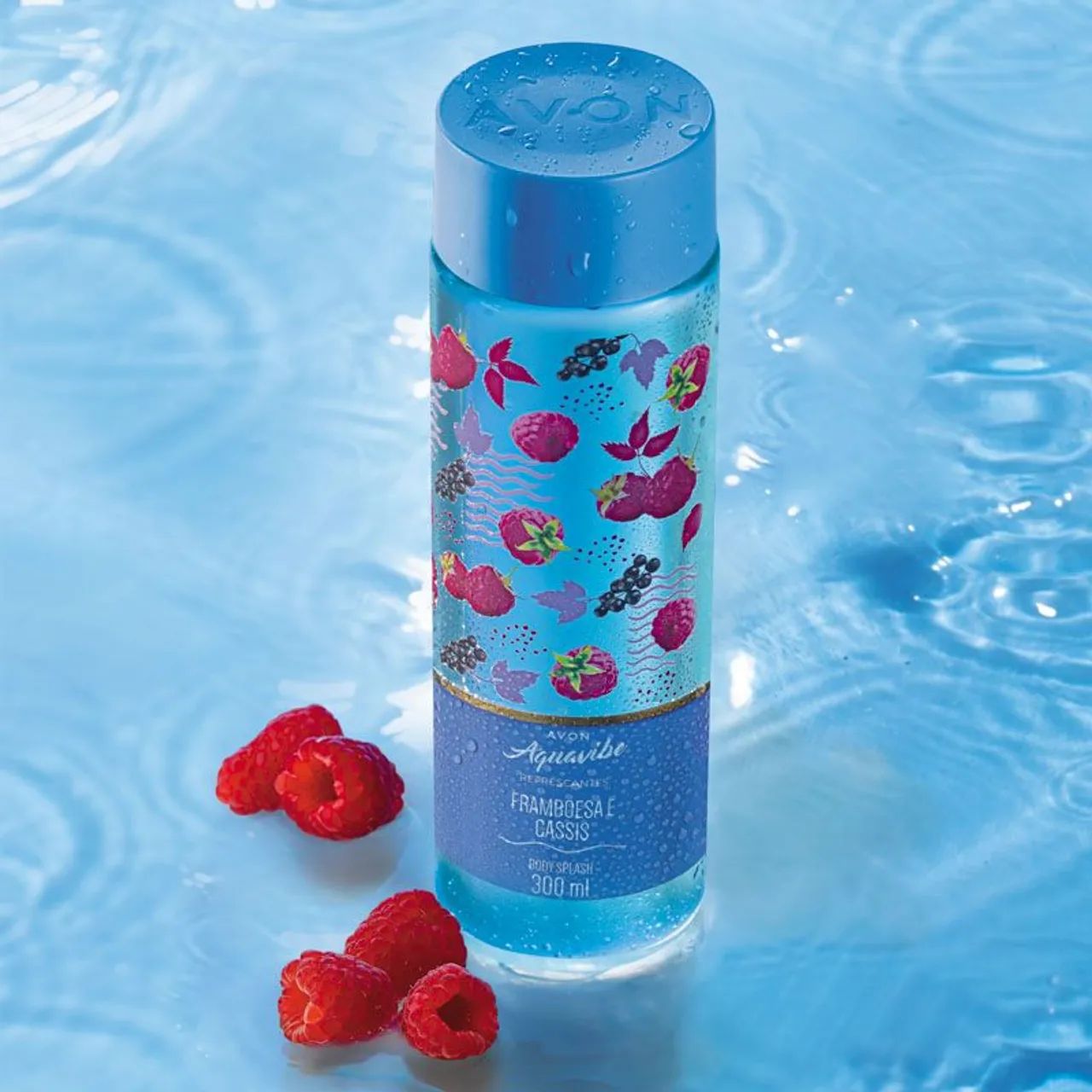 Body Splash Avon Aquavibe Framboesa e Cassis 300ml - Foto 4