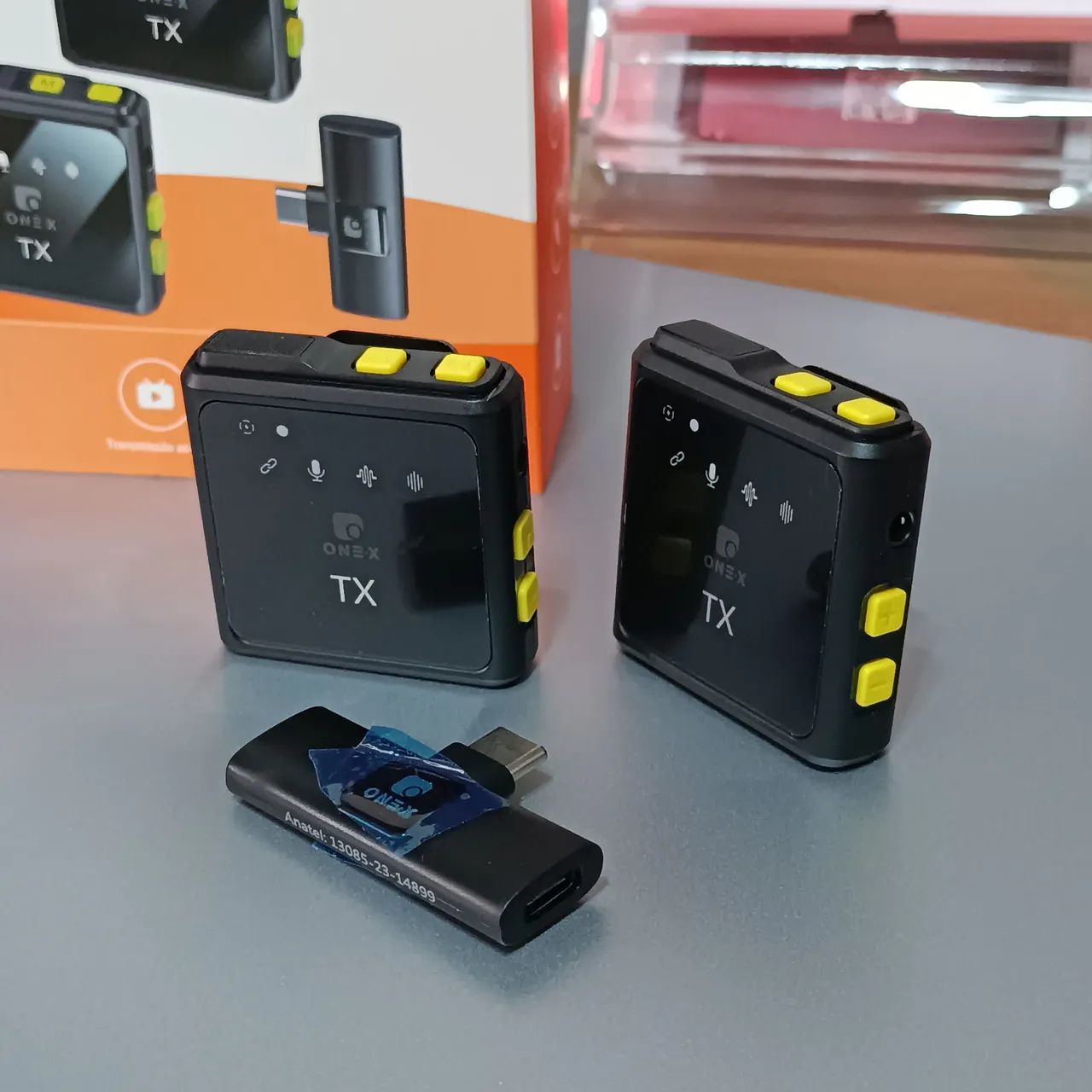 MICROFONE DE LAPELA ONEX E H'MASTON TIPO C E IOS 2 UNIDADES NA EMBALAGEM - Foto 3