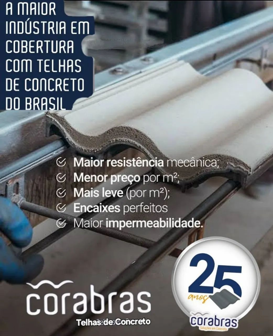 Telhas de Concreto Corabras. Direto da Fábrica - Foto 2