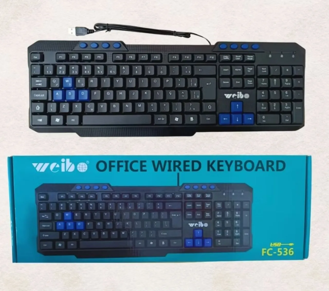 Teclado USB Wired Weibo FC-536
