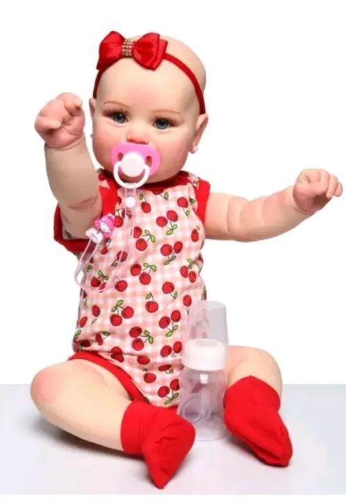 Boneca Reborn Nova 55cm 1.5 kg com acessórios 