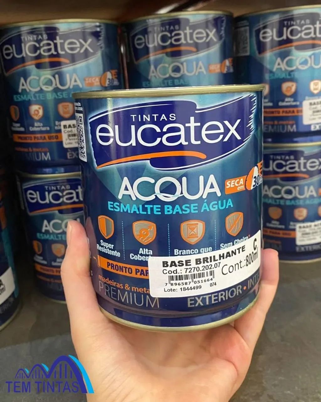 Tinta Eucatex Acqua Esmalte Base Água 800ml