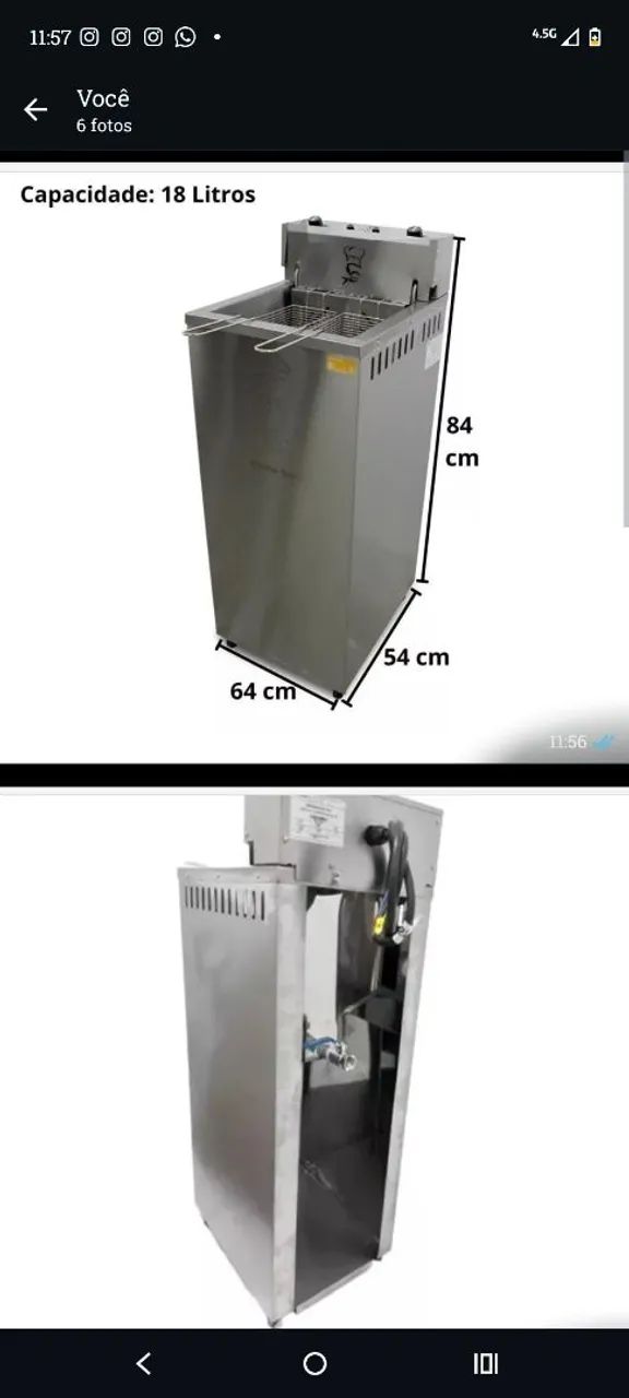 VENDO FRITADEIRA ELÉTRICA DA MARCA RIBEIRO INOX ÁGUA E ÓLEO. INOX - Foto 6