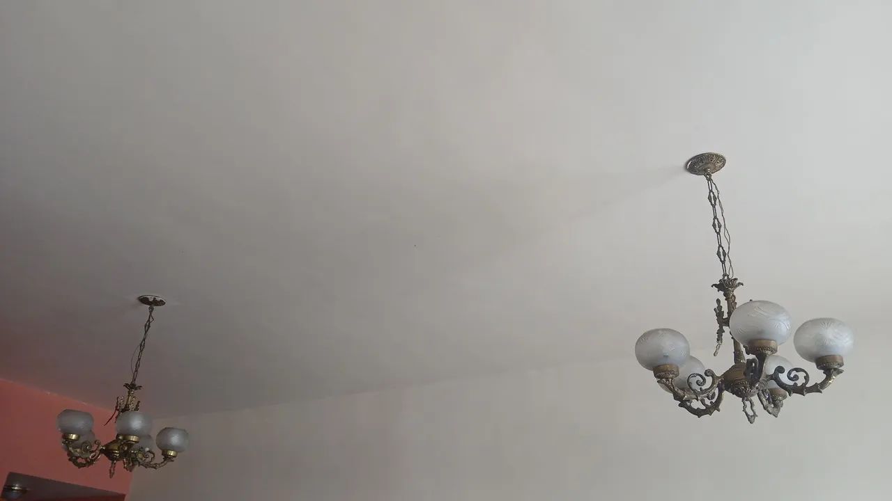 Lustre de vidro 5 Lâmpadas, kit com 2 unidades - Foto 2