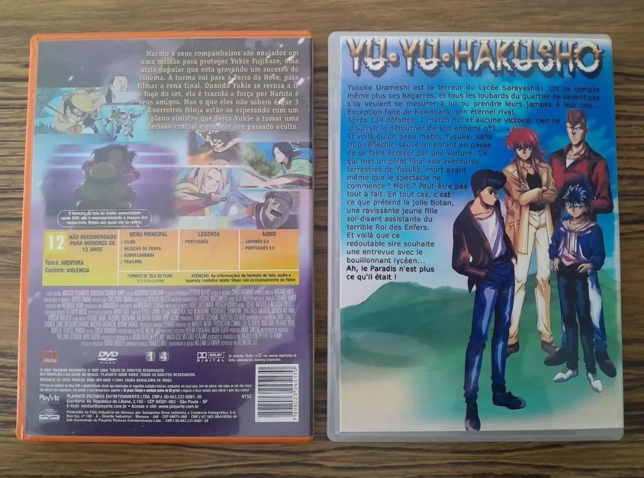 2 DVDs - Naruto e Yuyu Hakusho - Foto 3