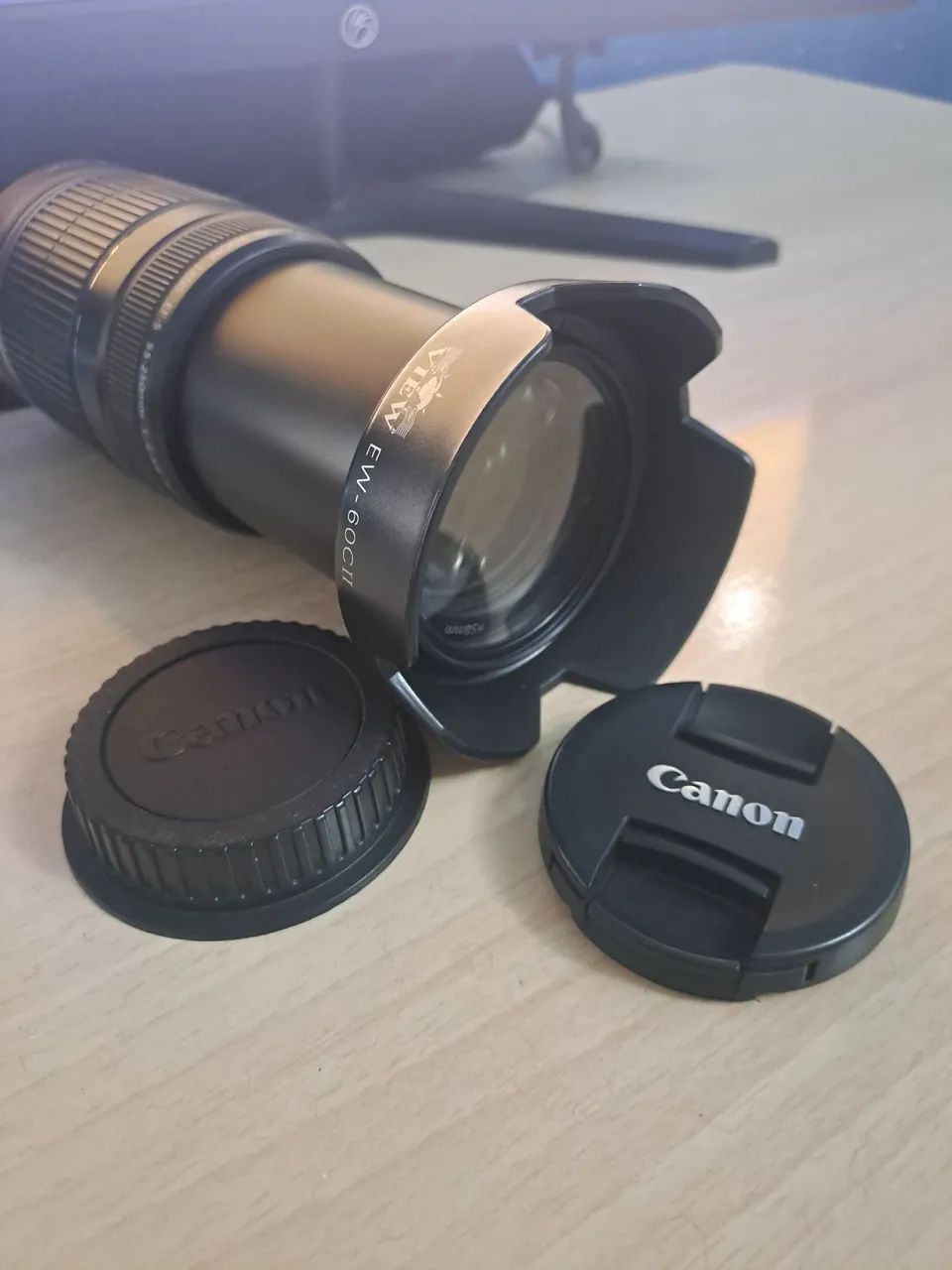 Lente Canon Ef-s 55-250mm F/4-5.6 Is Canon Ef-s Preto (Usado) - Foto 6