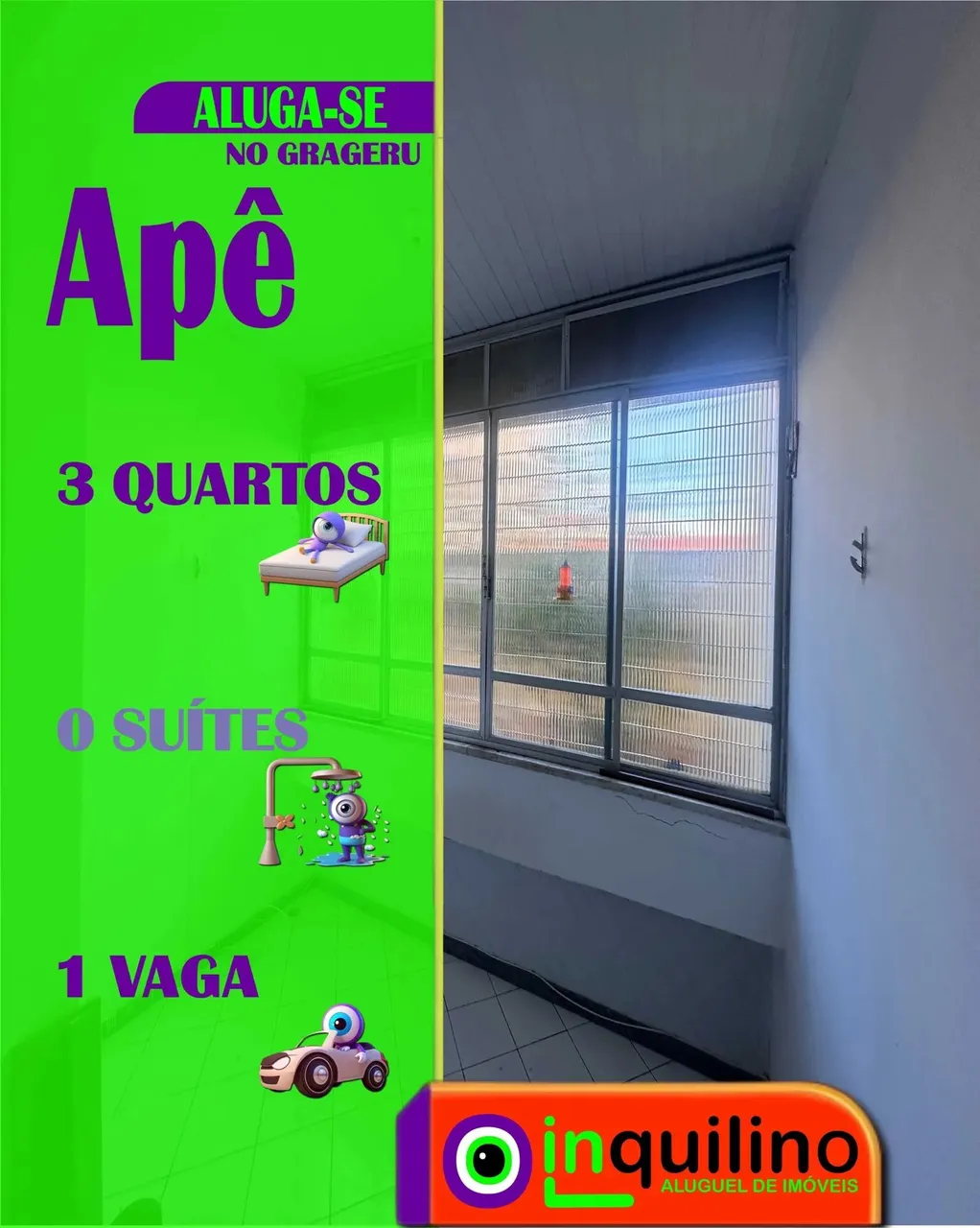 Apto para aluguel no Condomínio José Sales de Campos