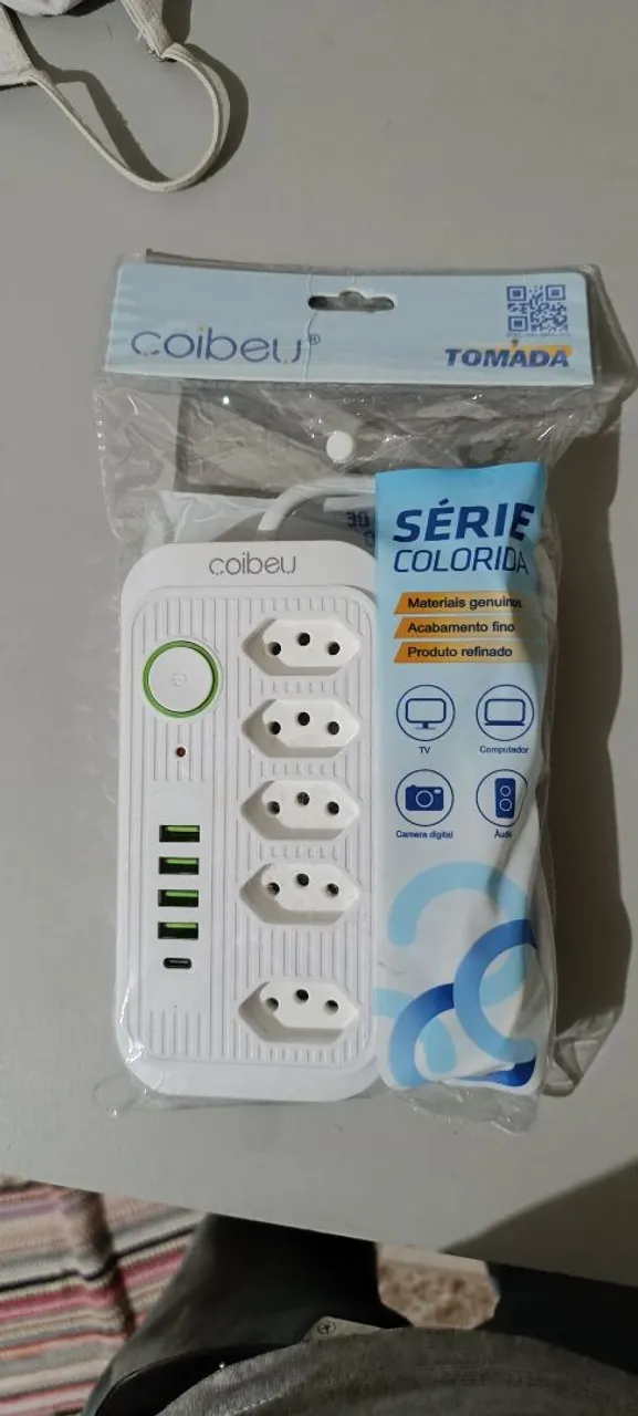 Tomada Extensão Elétrica com USB Coibeu