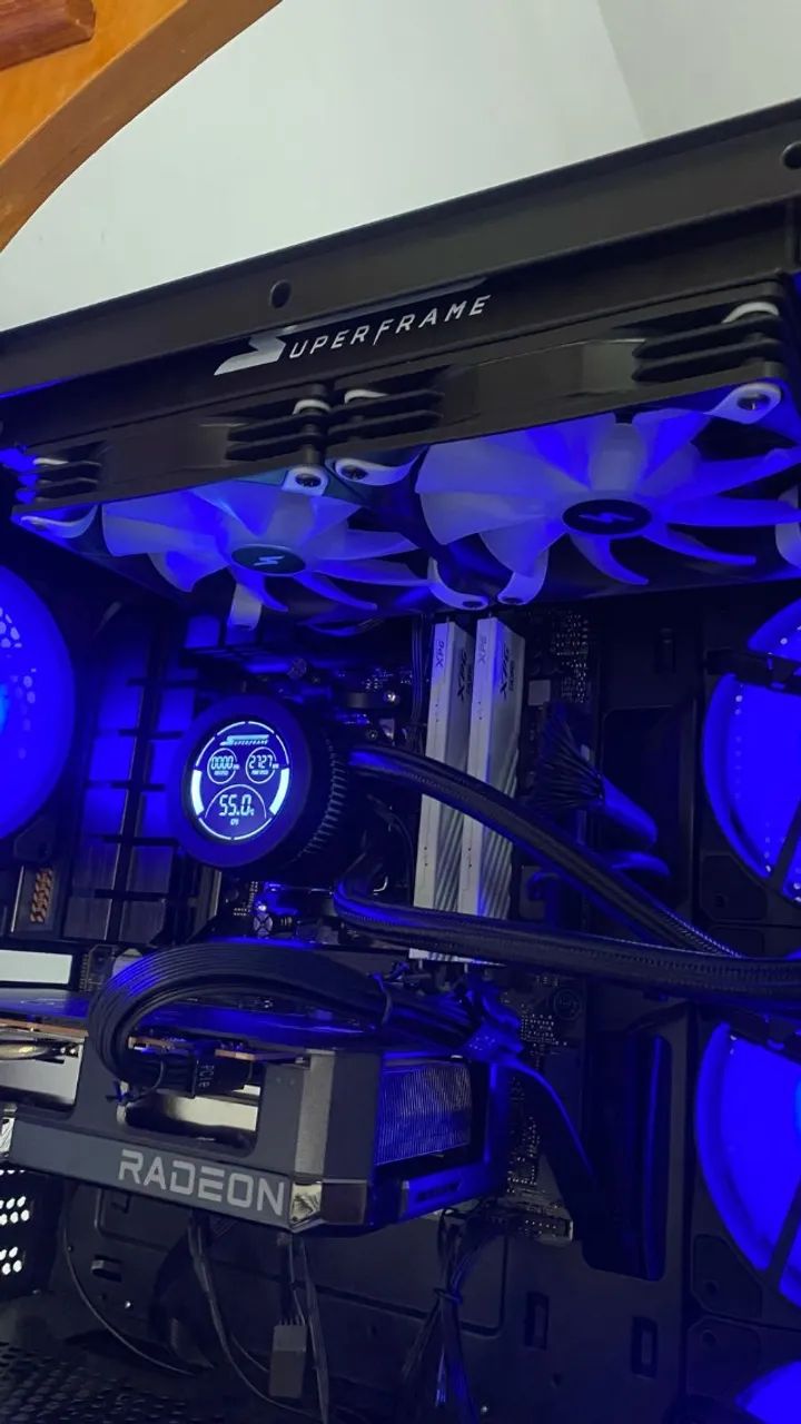 Water Cooler SuperFrame ISENGARD SMART, ARGB, 240mm - Com defeito na boma e nas ventoinhas - Foto 4