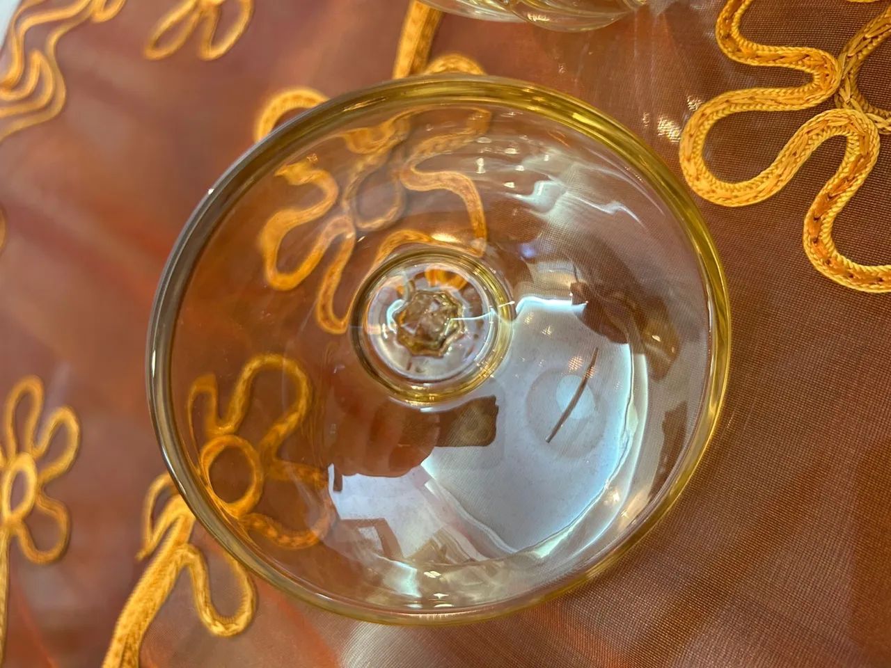 Doceira de Cristal Âmbar com Tampa - Foto 6