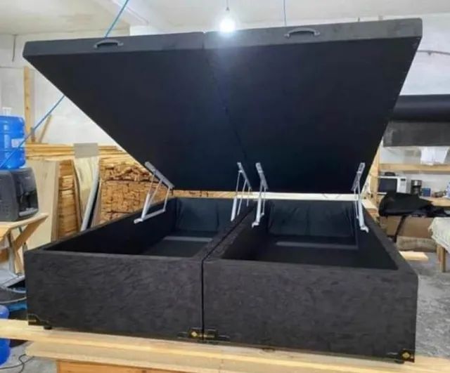 Cama baú Queen A pronta entrega Blindada - Foto 4