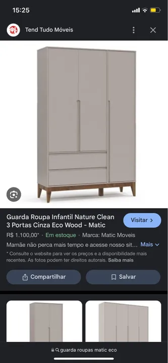 Guarda Roupas em Madeira Matic