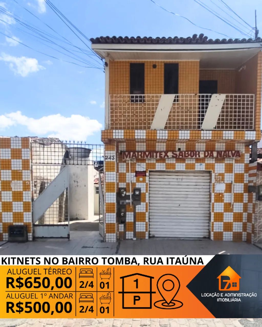 Kitnets no bairro Tomba, rua Itaúna.