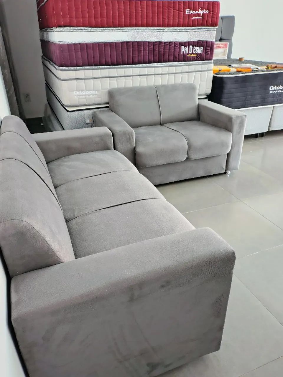 SOFÁ DOIS E TRÊS LUGARES COM ENTREGA GRÁTIS 