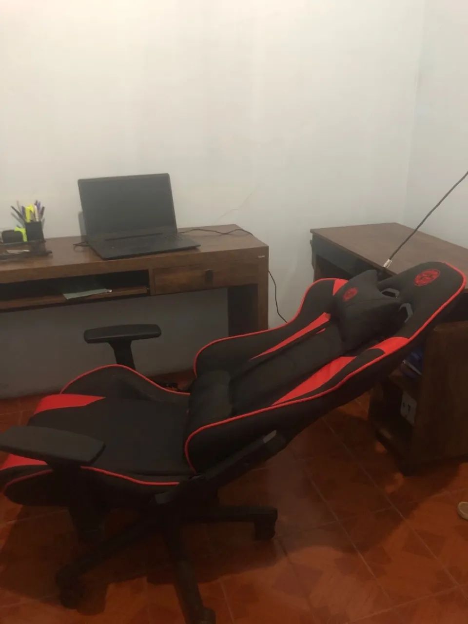 Cadeira Gamer Vermelha - Foto 5