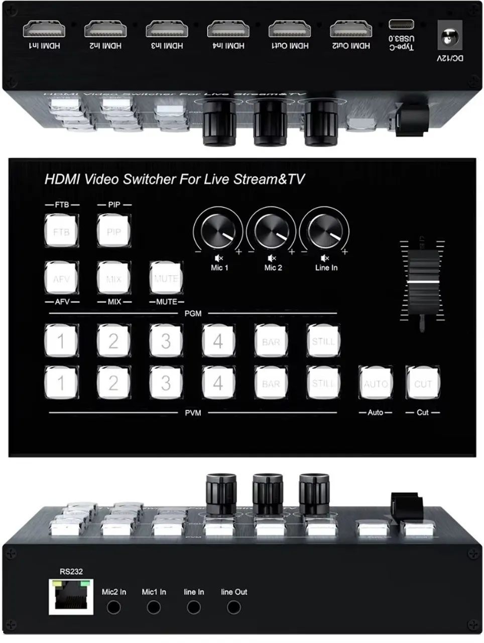 Streaming Switcher ao vivo 6 hdmi  - Foto 4