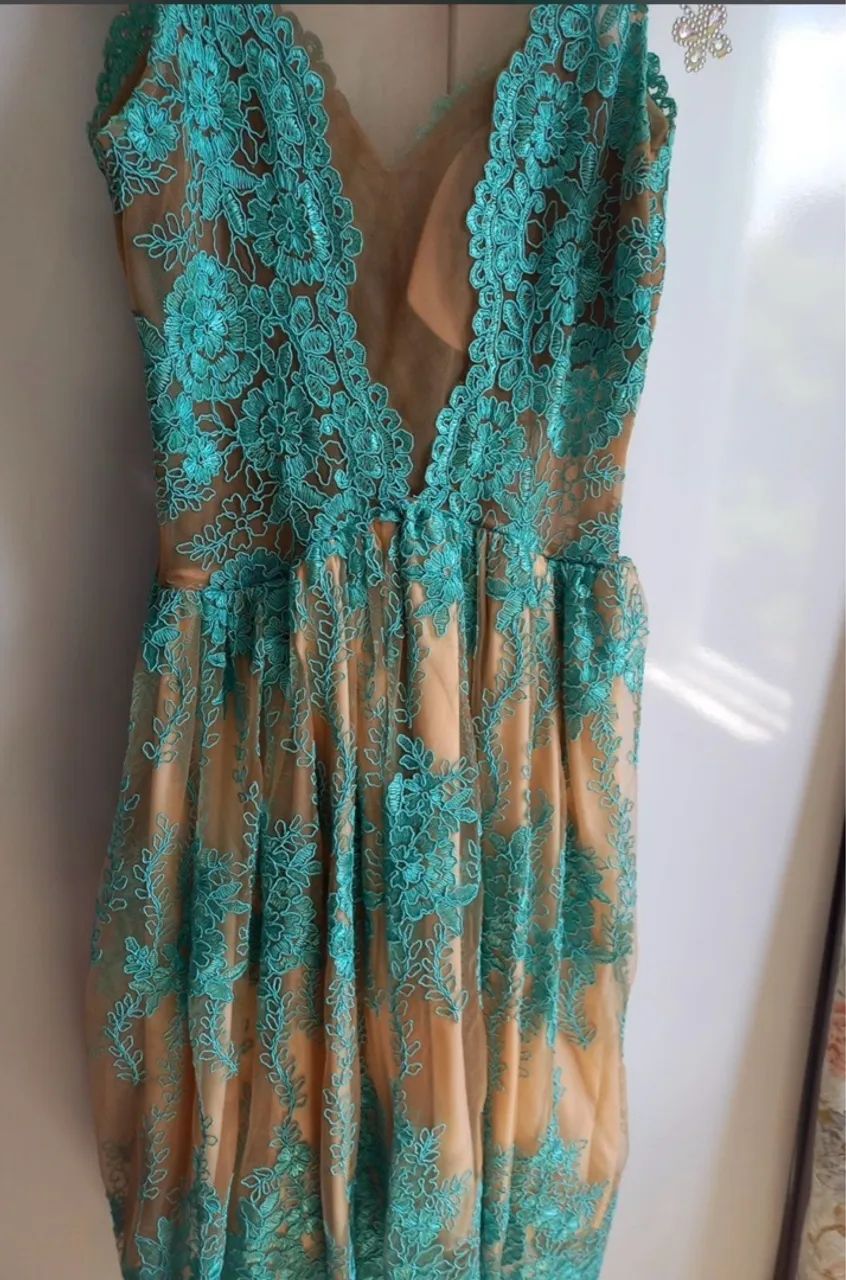 Vestido festa tule turquesa - Foto 3
