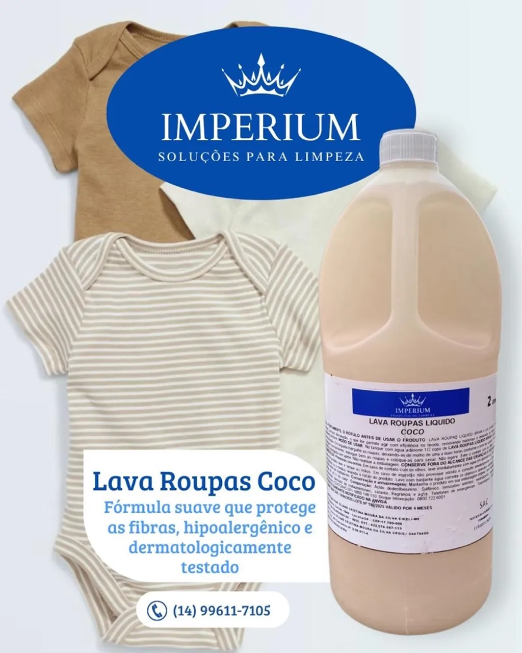 Lava Roupas Coco Imperium - Fórmula suave para bebês