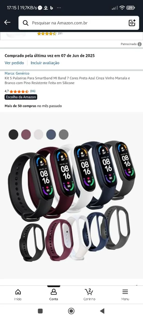 Pulseira Mi Band 7