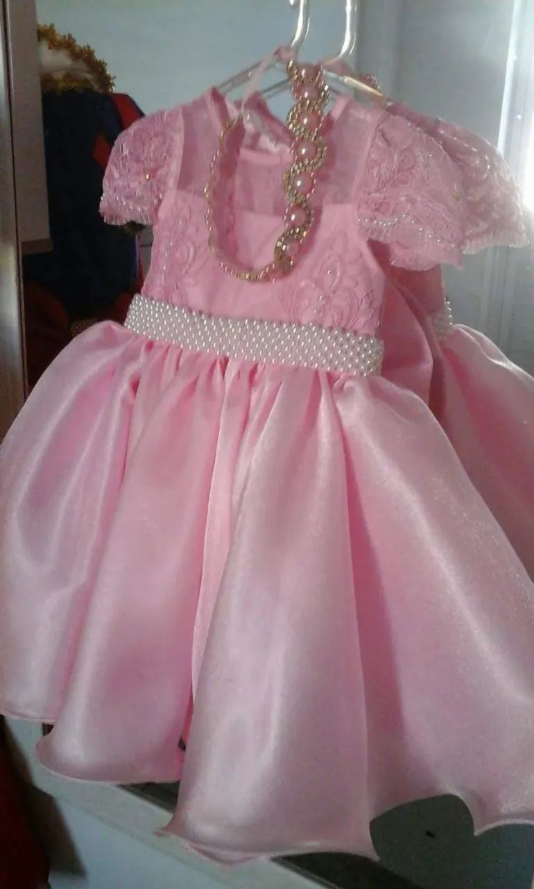 Vestido de Princesa Rosa Mãe e filha - Foto 3